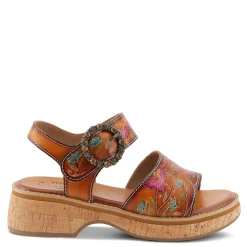 L Artiste Pumps & Heels|Women's L'Artiste By Spring Step Kenna Sandal Camel Multi