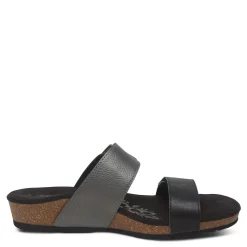 Aetrex Wedges|Women's , Daisy Sandal Black