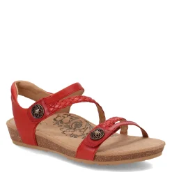 Aetrex Wedges|Women's , Jillian Sandal Red