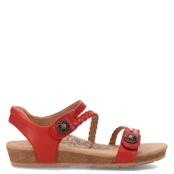 Aetrex Wedges|Women's , Jillian Sandal Red