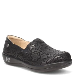Alegria Work & Safety|Women's , Keli Professional Clog Black Embossed Paisley