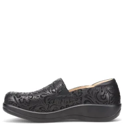 Alegria Work & Safety|Women's , Keli Professional Clog Black Embossed Paisley