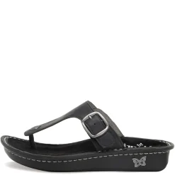 Alegria Wedges|Women's , Vella Sandal Oiled Black