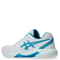 ASICS Sneakers & Athletic|Women's , GEL-Dedicate 8 Pickleball Shoe - Wide Width White/Teal Blue