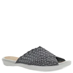 Bernie Mev Sandals|Women's , Bon Bon Sandal Black Shimmer Fabric