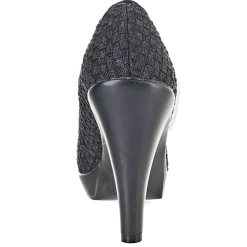 Bernie Mev Pumps & Heels|Women's , Fabulous Pump Black Metallic