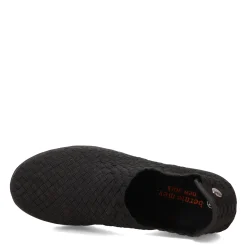 Bernie Mev Slip-On Shoes|Women's , Gem Slip-on Wedge Shoe Black