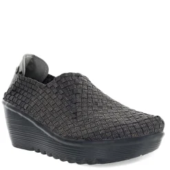 Bernie Mev Slip-On Shoes|Women's , Gem Slip-On Grey Shimmer
