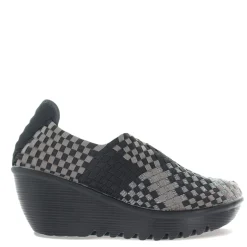 Bernie Mev Wedges|Women's , Gem Slip-On Pewter Multi