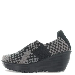 Bernie Mev Wedges|Women's , Gem Slip-On Pewter Multi