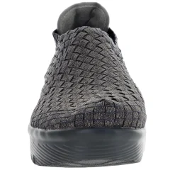 Bernie Mev Wedges|Women's , Gem Slip-On Grey Shimmer