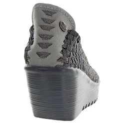 Bernie Mev Wedges|Women's , Gem Slip-On Grey Shimmer