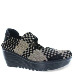 Bernie Mev Wedges|Women's , Lulia Slip-On Bronze Black