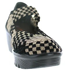 Bernie Mev Wedges|Women's , Lulia Slip-On Bronze Black