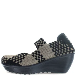 Bernie Mev Wedges|Women's , Lulia Slip-On Bronze Black