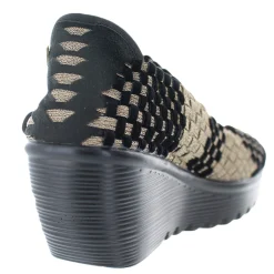 Bernie Mev Wedges|Women's , Lulia Slip-On Bronze Black