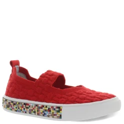 Bernie Mev Flats|Women's , Marguerite Slip-On Red
