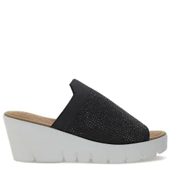 Bernie Mev Wedges|Women's , Venti Crystals Sandal Black