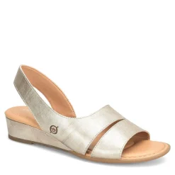 Born Wedges|Women's , Crista Sandal Light Gold