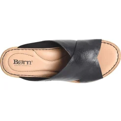 Born Wedges|Women's , Nora Sandal Black