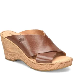 Born Wedges|Women's , Nora Sandal Brown