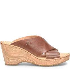 Born Wedges|Women's , Nora Sandal Brown