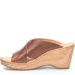 Born Wedges|Women's , Nora Sandal Brown