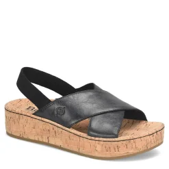 Born Wedges|Women's , Sandra Sandal Black