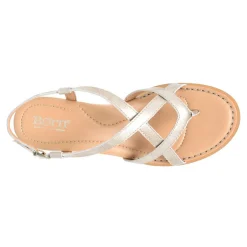 Born Wedges|Women's , Sibyl Sandal Light Gold