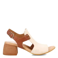Born Sandals|Women's , Sylvie Sandal White/Brown