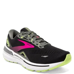 Brooks Sneakers & Athletic|Women's , Adrenaline GTS 23 Running Shoe - Wide Width Black/Pink/Green