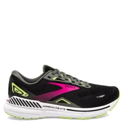 Brooks Sneakers & Athletic|Women's , Adrenaline GTS 23 Running Shoe - Wide Width Black/Pink/Green
