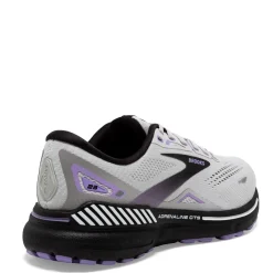 Brooks Sneakers & Athletic|Women's , Adrenaline GTS 23 Running Shoe - Wide Width Grey/Purple/Black