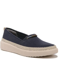 Bzees Loafers|Women's , Maui Slip-On Navy Blazer Palm Leaf
