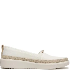 Bzees Loafers|Women's , Maui Slip-On White Palm Leaf