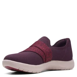 Clarks Sneakers & Athletic|Women's , Adella Stride Slip-On Burgundy
