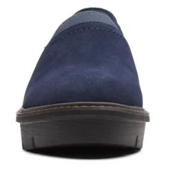 Clarks Slip-On Shoes|Women's , Airabell Mid Slip-On Navy Suede