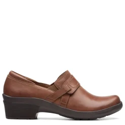Clarks Slip-On Shoes|Women's , Angie Poppy Slip-On Tan