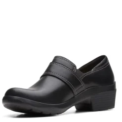 Clarks Loafers|Women's , Angie Poppy Slip-On Black