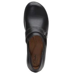 Clarks Loafers|Women's , Angie Poppy Slip-On Black