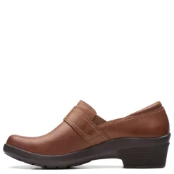 Clarks Clogs & Mules|Women's , Angie Poppy Slip-On Tan