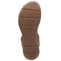 Clarks Sandals|Women's , April Cove Sandal Dark Tan