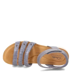 Clarks Sandals|Women's , April Dove Sandal Denim