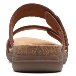 Clarks Sandals|Women's , April Dusk Sandal Dark Tan