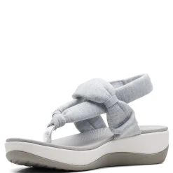Clarks Wedges|Women's , Arla Nicole Sandal Grey Light