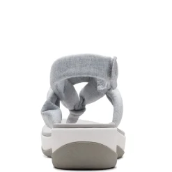 Clarks Wedges|Women's , Arla Nicole Sandal Grey Light