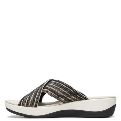Clarks Sandals|Women's , Arla Wave Sandal Black Combi