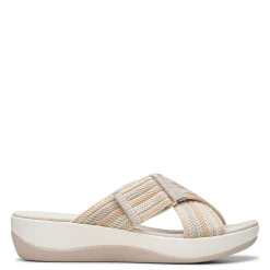 Clarks Sandals|Women's , Arla Wave Sandal Beige Combi