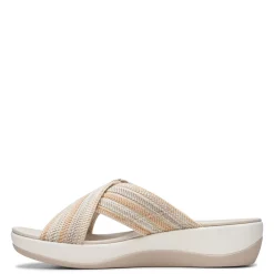 Clarks Sandals|Women's , Arla Wave Sandal Beige Combi
