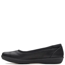 Clarks Flats|Women's , Ayla Low Slip-On Black